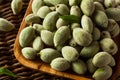 Organic Fresh Green Almonds Royalty Free Stock Photo