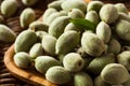 Organic Fresh Green Almonds Royalty Free Stock Photo