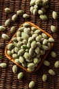 Organic Fresh Green Almonds Royalty Free Stock Photo