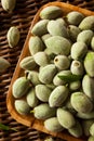 Organic Fresh Green Almonds Royalty Free Stock Photo