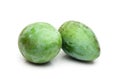 Organic fresh raw mango fruit close up on isolated white background Royalty Free Stock Photo