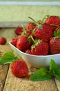 Organic fresh strawberry from garden. Preparation for making berry compote or jam. Homemade conservation for the winter. Raw food. Royalty Free Stock Photo