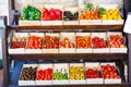 Organic fresh tomatoes from mediterranean farmers market in Prov Royalty Free Stock Photo