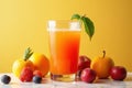 Organic and Freshly Squeezed Pure Fruit Juice Royalty Free Stock Photo
