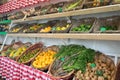 Organic fruits and vegetables at the Peasant Museum Market Museo del Campesino in Mozaga, Lanzarote