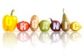 Organic fruits and vegetables Royalty Free Stock Photo
