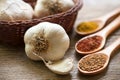organic garlic and spices