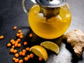 Organic ginger lemon buckthorn natural vitamin tea