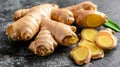 Organic ginger root nutritious herb for healthy, eco friendly cooking and culinary delights