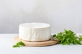 Organic goat cheese, a delicious dairy delight adorned with aromatic herbs