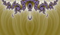 Organic Gold Purple Intricate Fractal Pano Background
