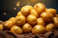 Organic goodness Raw potatoes as a backdrop, ideal for health conscious advertising