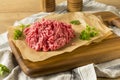 Organic Grass Fed Ground Lamb Meat Royalty Free Stock Photo