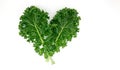 organic green kale leaf vegetable closeup on white background Royalty Free Stock Photo