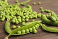 Organic green peas Royalty Free Stock Photo