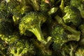 Organic Green Roasted Broccoli Florets Royalty Free Stock Photo