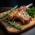 Organic Grilled Lamb Chops on a plate