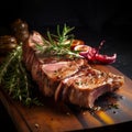 Organic Grilled Lamb Chops on a plate Royalty Free Stock Photo