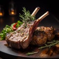 Organic Grilled Lamb Chops on a plate