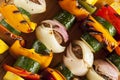 Organic Grilled Vegetable shish Kebab Royalty Free Stock Photo