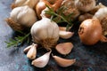 Organic grown garlic Royalty Free Stock Photo