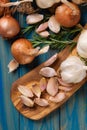 Organic grown garlic Royalty Free Stock Photo