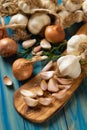 Organic grown garlic Royalty Free Stock Photo