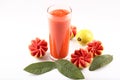 Organic guava juice smoothie.