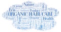 Organic Hair Care word cloud.