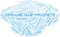 Organic Hair Products word cloud create with text only.