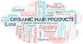 Organic Hair Products word cloud create with text only.
