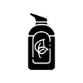 Organic hand sanitizer black glyph icon