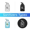 Organic hand sanitizer icon
