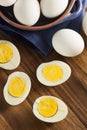 Organic Hard Boiled Eggs Royalty Free Stock Photo
