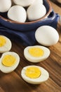 Organic Hard Boiled Eggs Royalty Free Stock Photo