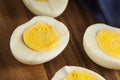 Organic Hard Boiled Eggs Royalty Free Stock Photo