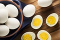 Organic Hard Boiled Eggs Royalty Free Stock Photo