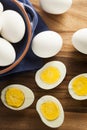 Organic Hard Boiled Eggs Royalty Free Stock Photo