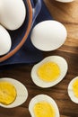 Organic Hard Boiled Eggs Royalty Free Stock Photo