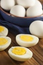 Organic Hard Boiled Eggs Royalty Free Stock Photo