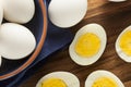 Organic Hard Boiled Eggs Royalty Free Stock Photo