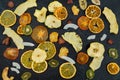 Organic Healthy Assorted Dried Fruit Close-up. Royalty Free Stock Photo