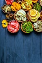 Organic Healthy Assorted Dried Fruit Royalty Free Stock Photo