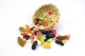 Organic Healthy Assorted Dried Fruit on a Plate Royalty Free Stock Photo