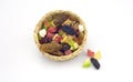 Organic Healthy Assorted Dried Fruit on a Plate Royalty Free Stock Photo