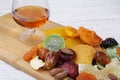 Organic Healthy Assorted Dried Fruit on a Plate. Selective focus. Royalty Free Stock Photo