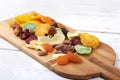 Organic Healthy Assorted Dried Fruit on a Plate. Selective focus. Royalty Free Stock Photo