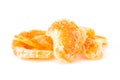 Organic healthy assorted, Oranges dried fruit isolated on a white background. Closeup Royalty Free Stock Photo