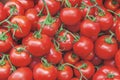 Organic healthy fresh big red ripe tomatoes on the market on sun Royalty Free Stock Photo