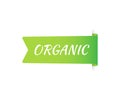 Organic. Healthy labels with lettering. Vegan sticker